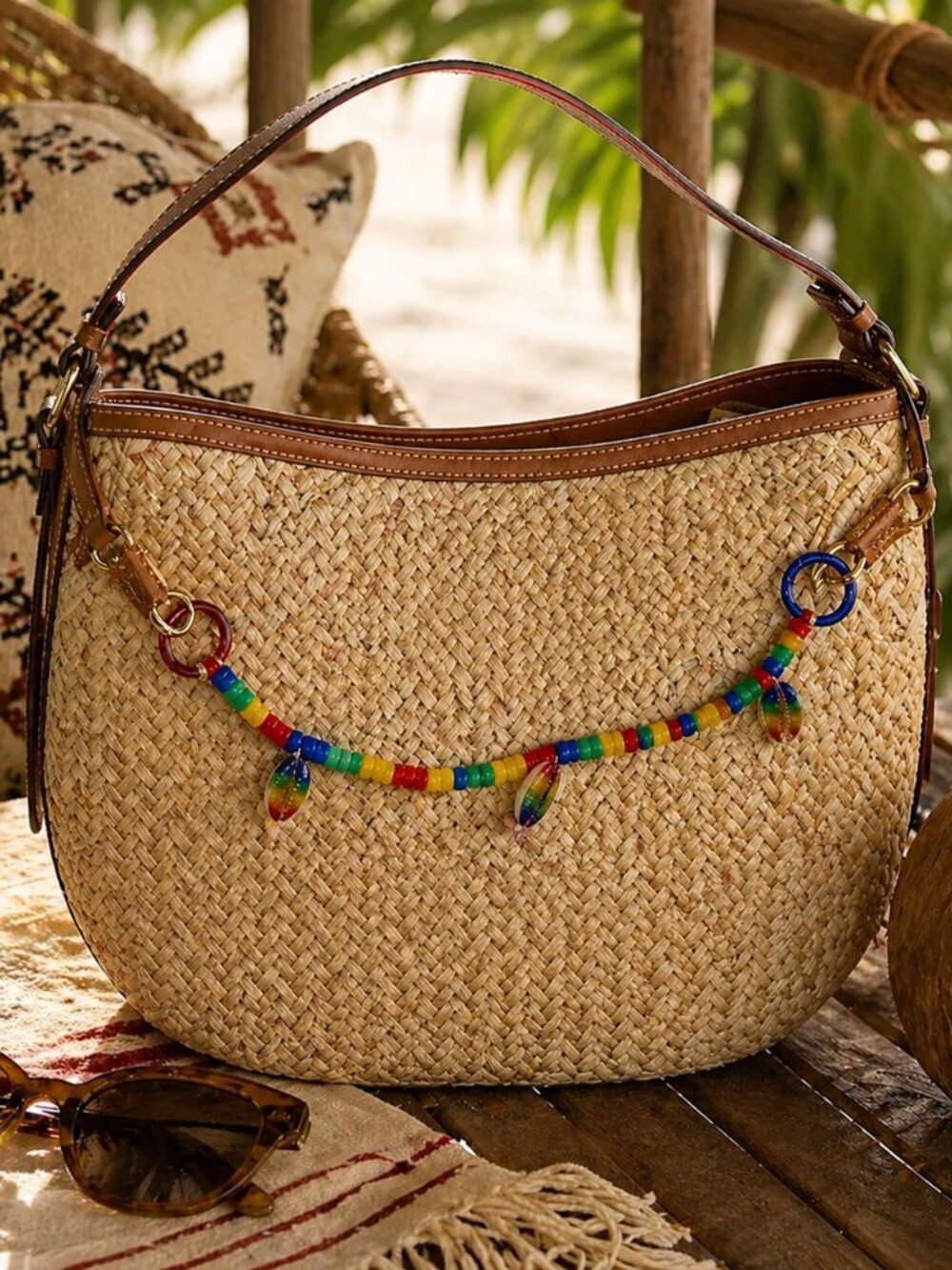 Colorful Cowrie Shell Bag Charm